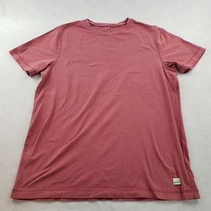 Vuori Mid Weight Comfy Soft T Shirt Crew Neck Lycra Pima Cotton Soft Red Men M